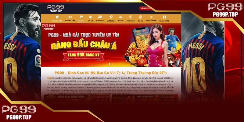 Giao diện PG99 thiết kế tối giản dễ dùng